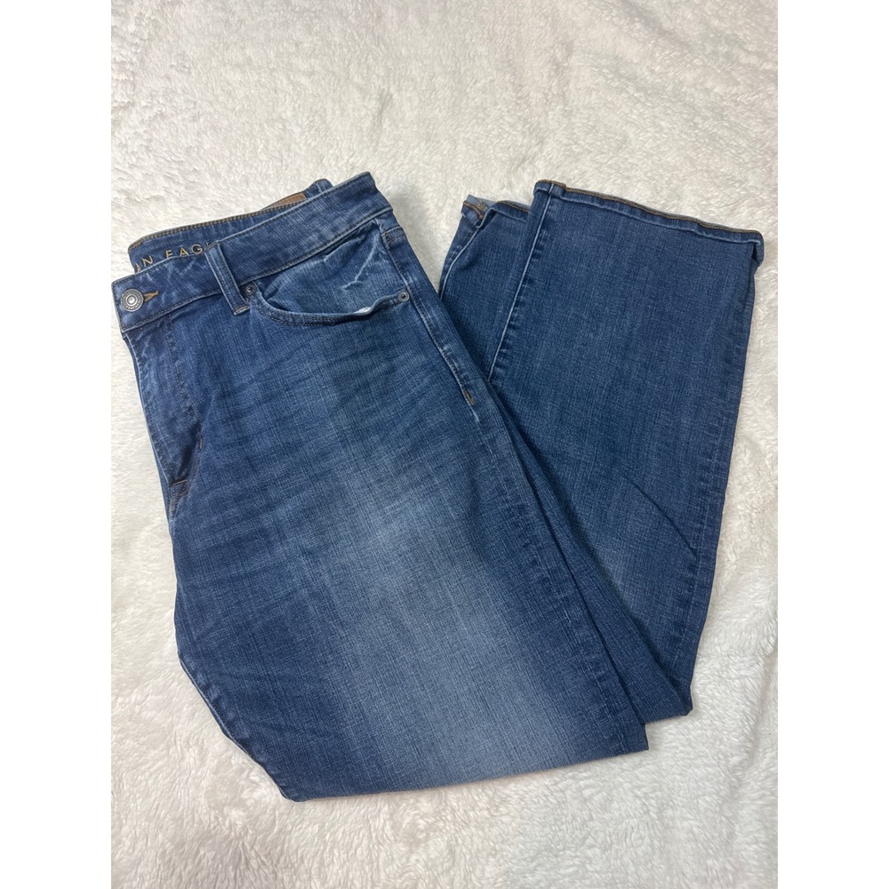 American Eagle Jeans Mens 36x30 Blue Good Flex Straight Leg Denim